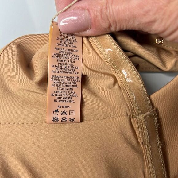 Skims Rhinestones Bandeau High waisted Nude Bikini S - Picture 13 of 16